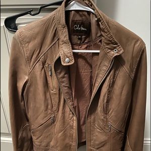 Cole Haan - Lambskin Leather Moto Jacket - Size M